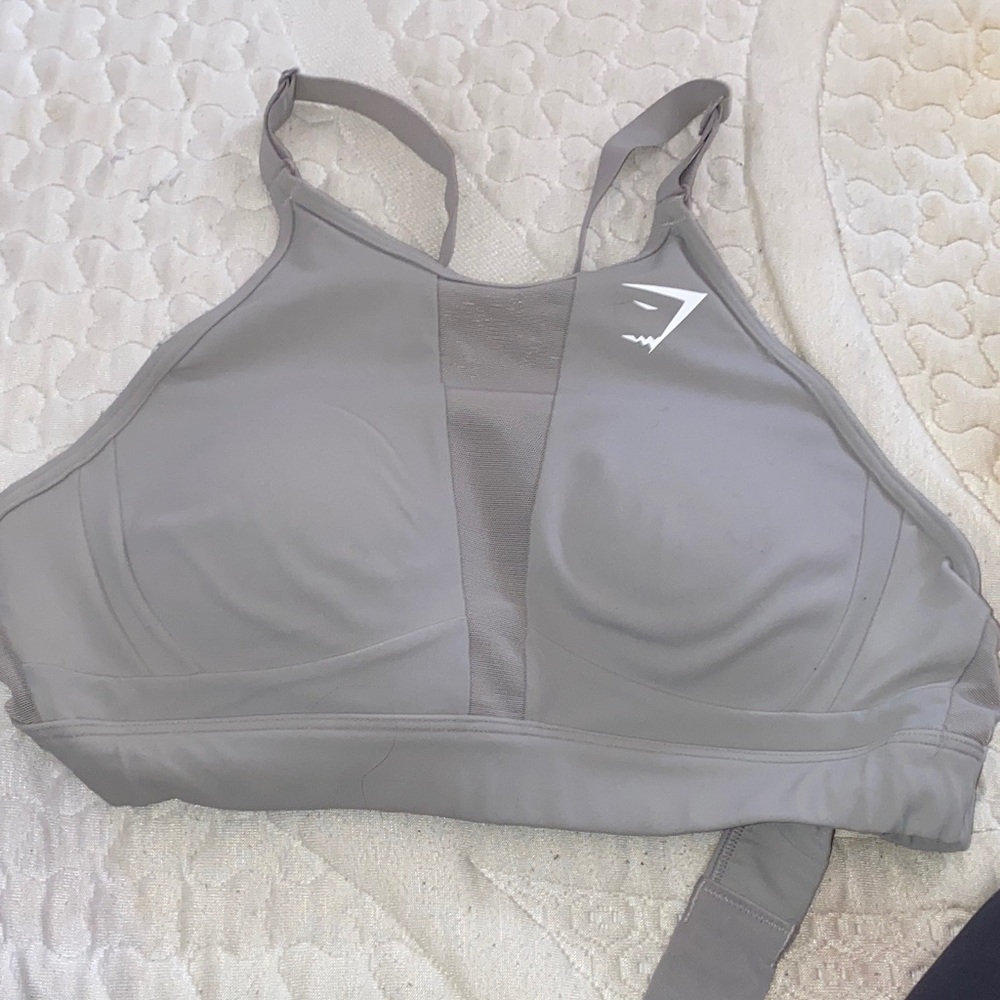 Gymshark Light Gray Sports Bra - Picture 1 of 3